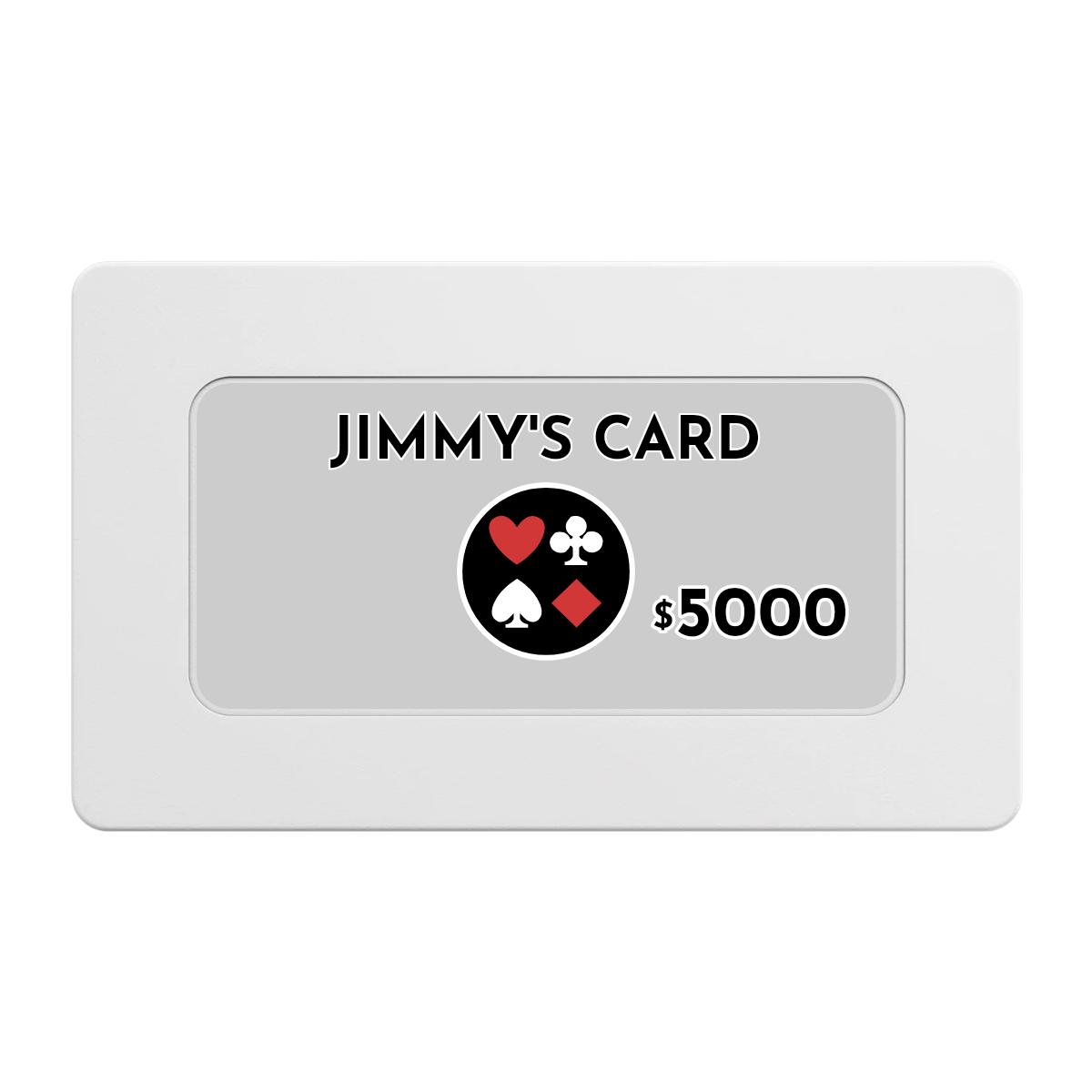 Your Four Suits Rectangular Poker Chip Plaques - White - Back