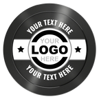 Star Banner Aluminum Poker Chips - Black - Back