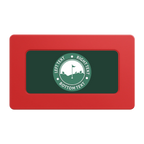Country Club Golf Course Rectangular Poker Chip Plaques - Red - Front