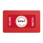 Fours Suits Club Rectangular Poker Chip Plaques - Red - Back
