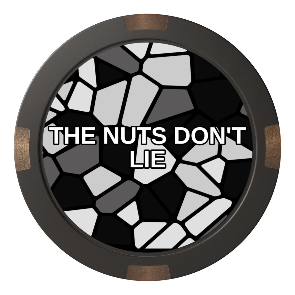 Stained Glass Composite & Metal Hybrid Poker Card Protectors - Black - Back