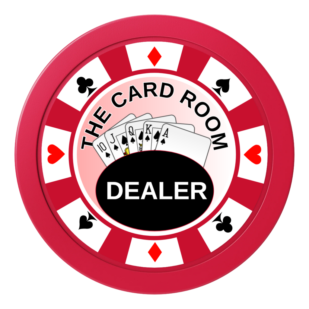 A Suitable Design 2" Composite Dealer Button - Red - Back