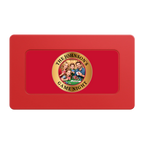 Family Game Night Rectangular Poker Chip Plaques - Red - Back