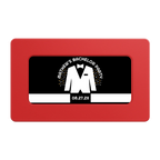 Bachelor No More Bowtie Rectangular Poker Chip Plaques - Red - Back