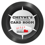 Cheyne's Card Room Aluminum Poker Chips - Black - Front