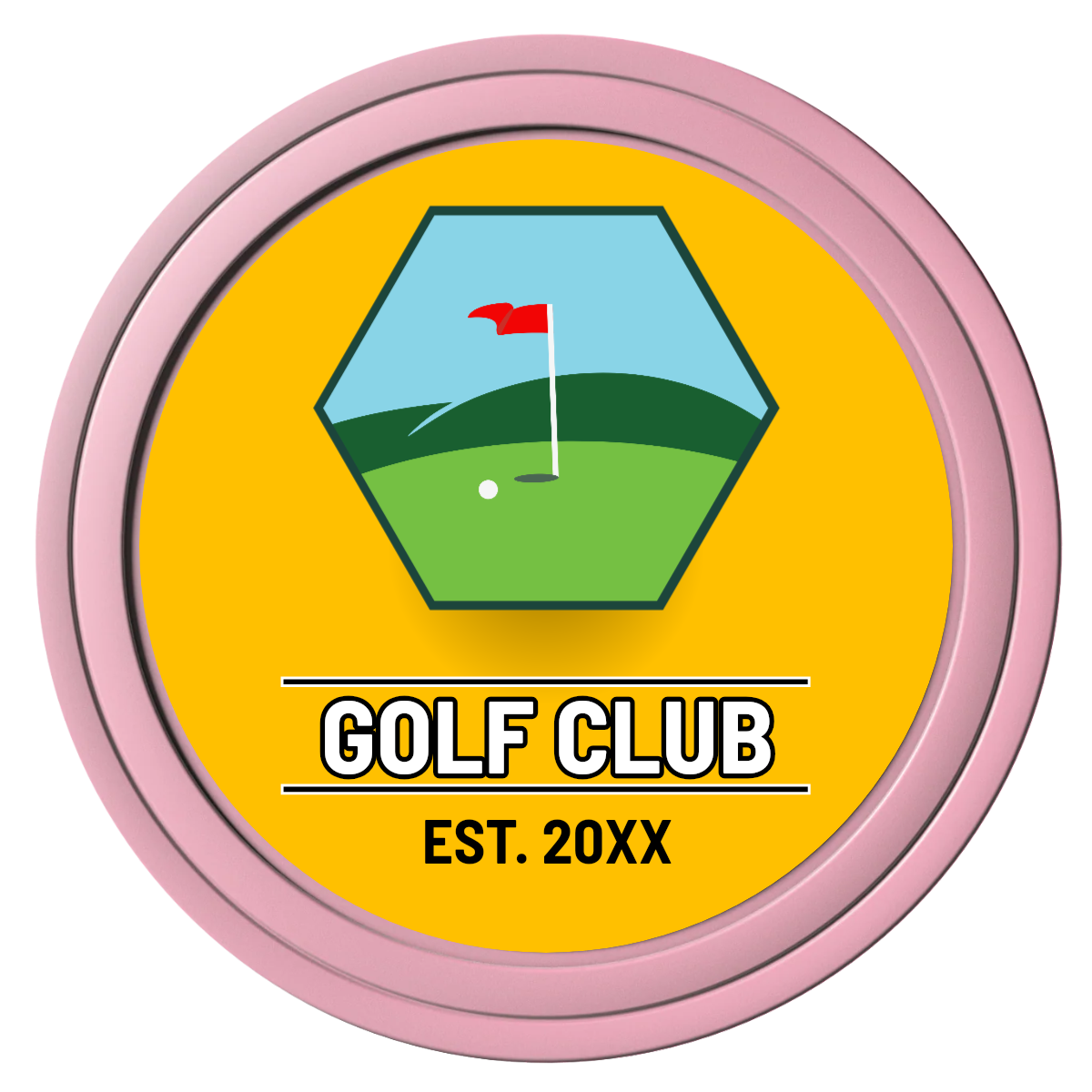 Birdy Bevy Composite Poker Chips - Pink / Solid - Front