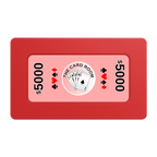 A Suitable Design Rectangular Poker Chip Plaques - Red - Front