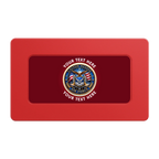 Air Force Rectangular Poker Chip Plaques - Red - Back