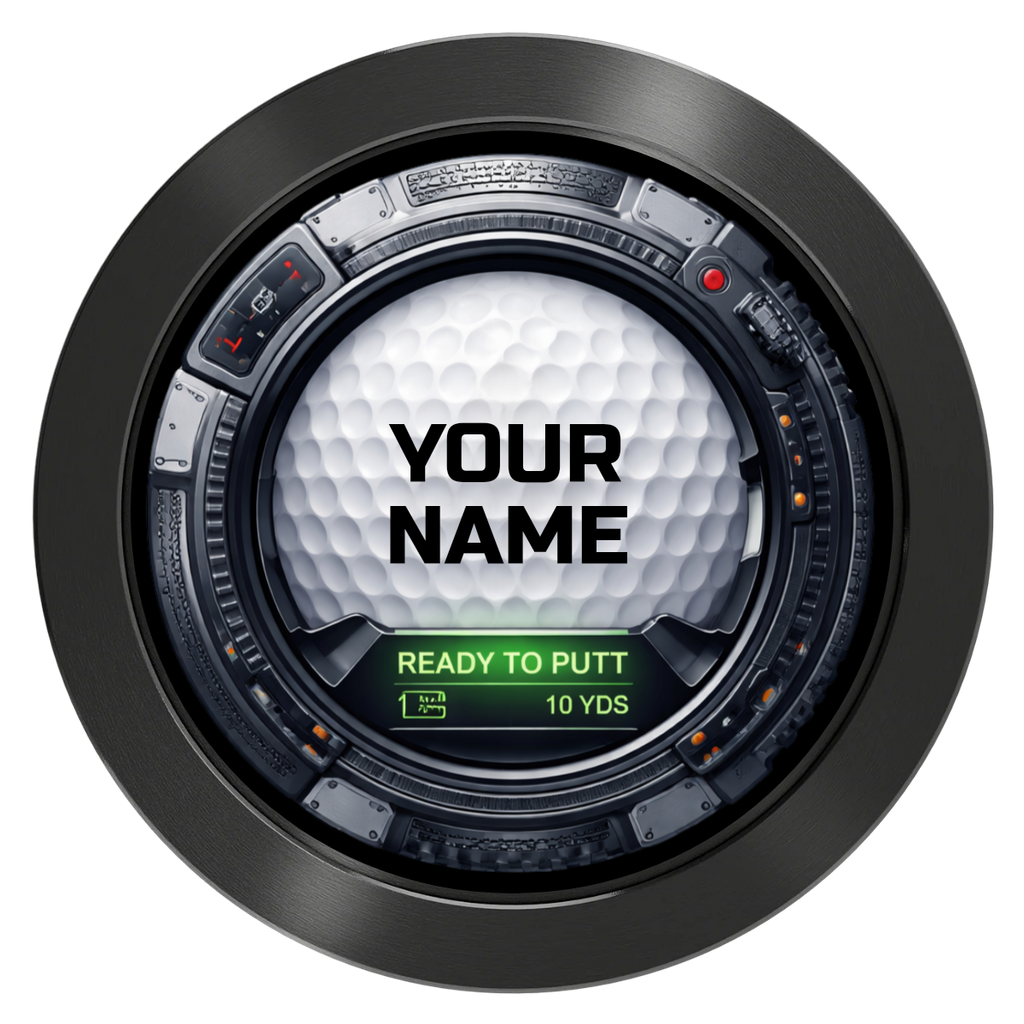 Auto Marked IV Aluminum Poker Chips - Black - Front