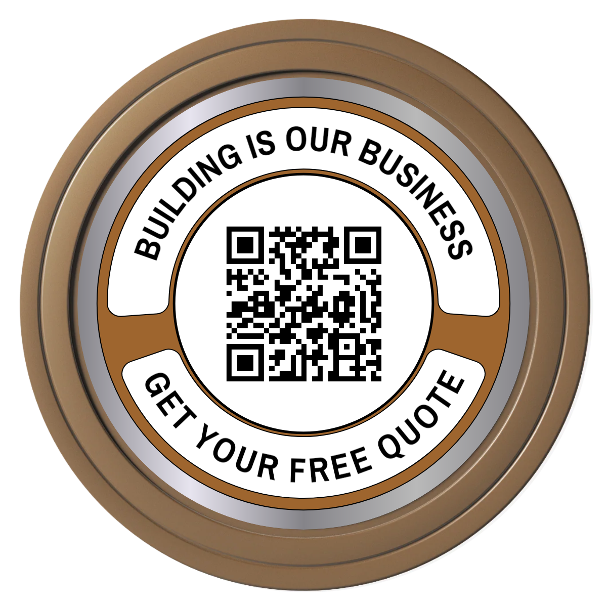 Acme Construction Composite Poker Chips - Brown / Solid - Front