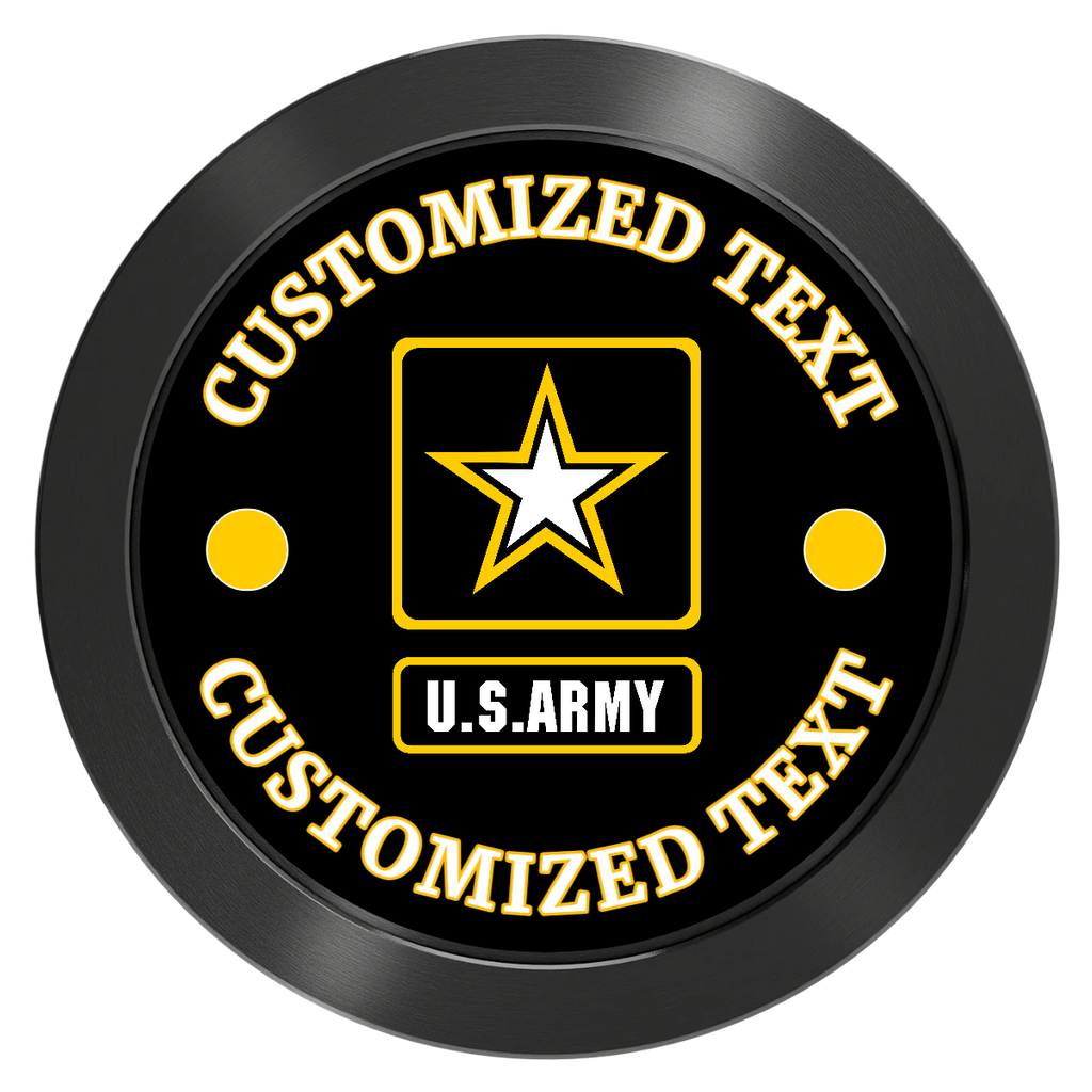 Army Strong Aluminum Poker Card Guards - Black - Back
