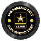 Army Strong Aluminum Poker Card Guards - Black - Back