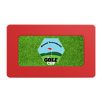 Golf Cup Rectangular Poker Chip Plaques - Red - Back