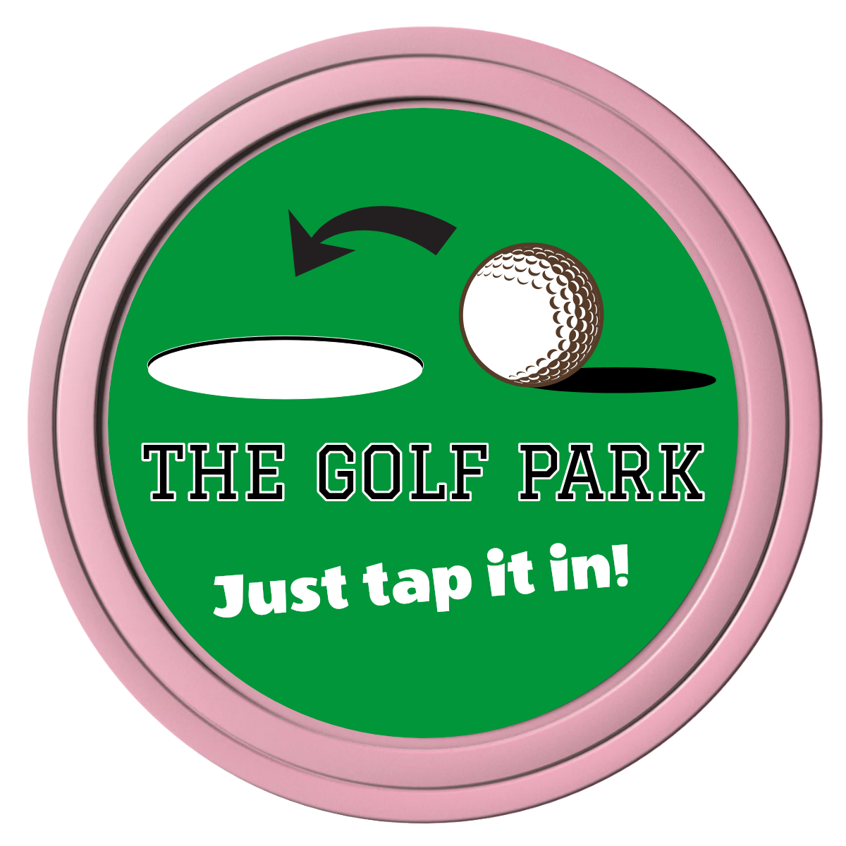 Golf Slogan Composite Poker Chips - Pink / Solid - Front