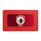 Save the Date #01 Rectangular Poker Chip Plaques - Red - Back