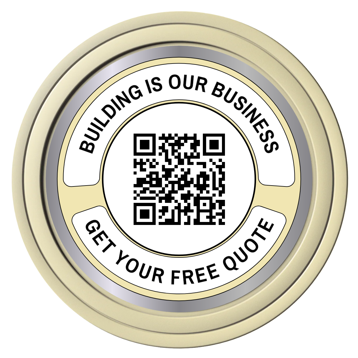 Acme Construction Composite Poker Chips - Ivory / Solid - Front