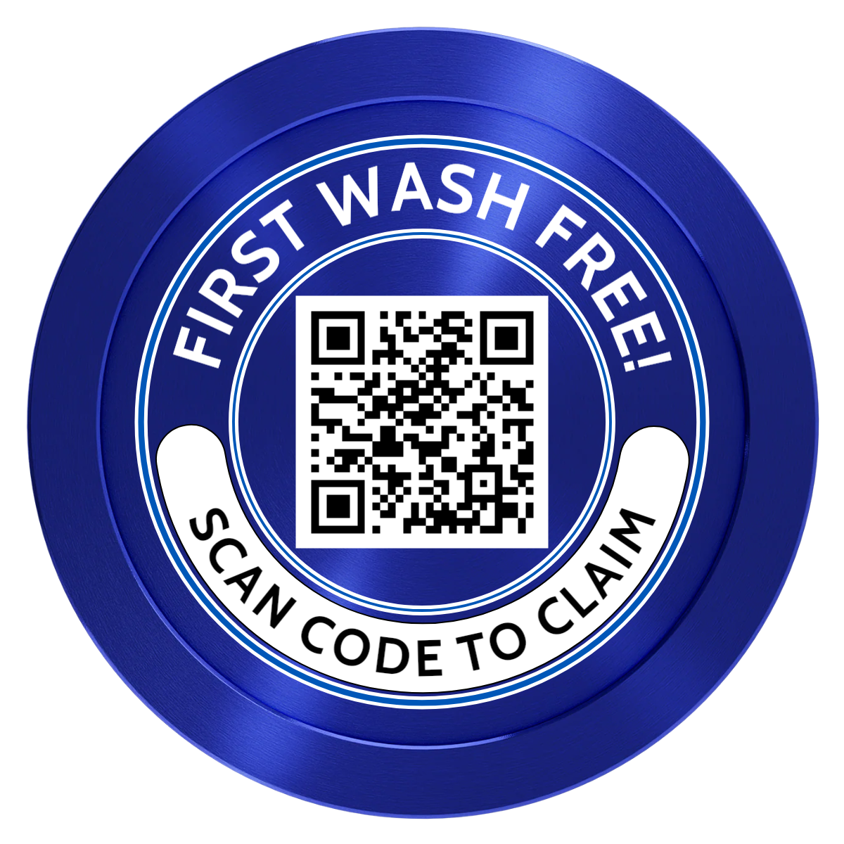Car Wash Promotion Aluminum Poker Chips - Blue - Back