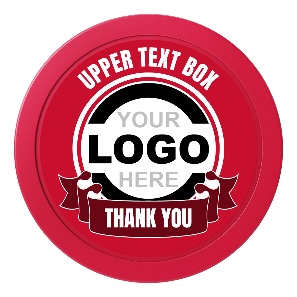 Lower Banner 2" Oversized Poker Chips - Red - Back