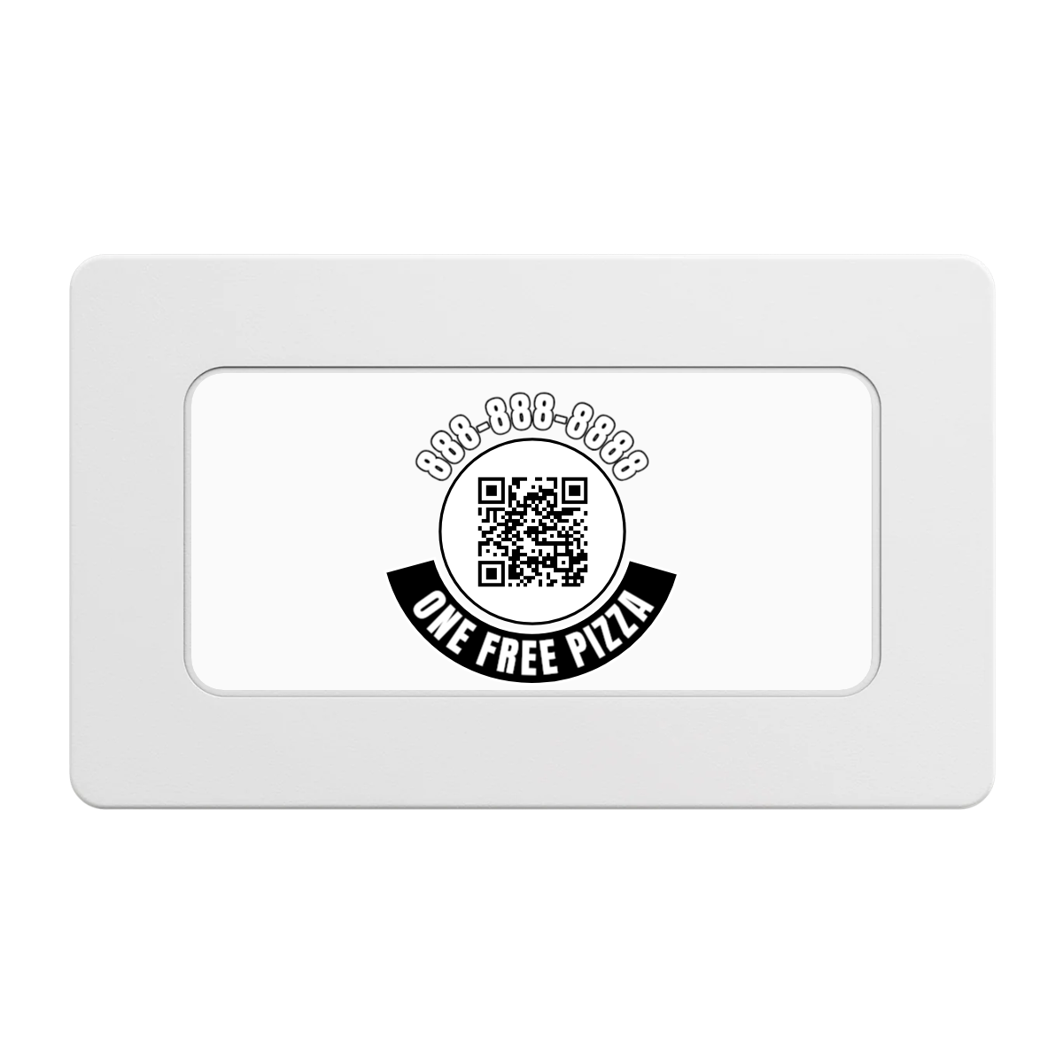 Brew Pub or Pizzeria with Logo Rectangular Poker Chip Plaques - White - Back