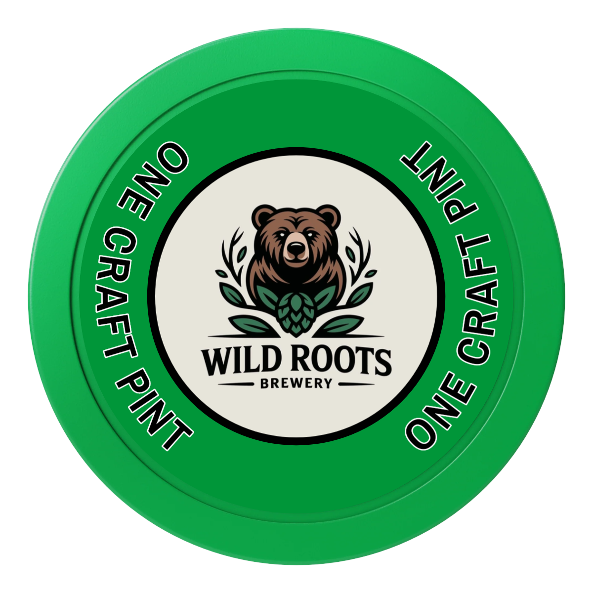 Drink On Us 2" Oversized Poker Chips - Green - Back