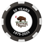 Branded Golf Pro Shop Composite Poker Chips - Black / 8 Spot - Back