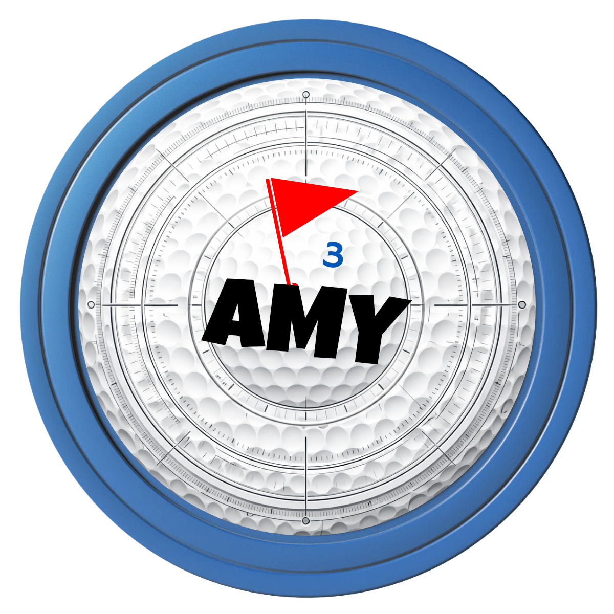 Ball Marcus Jr. Composite Poker Chips - Blue / Solid - Front