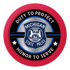 Police Department #01 2" Oversized Poker Chips - Red - Back