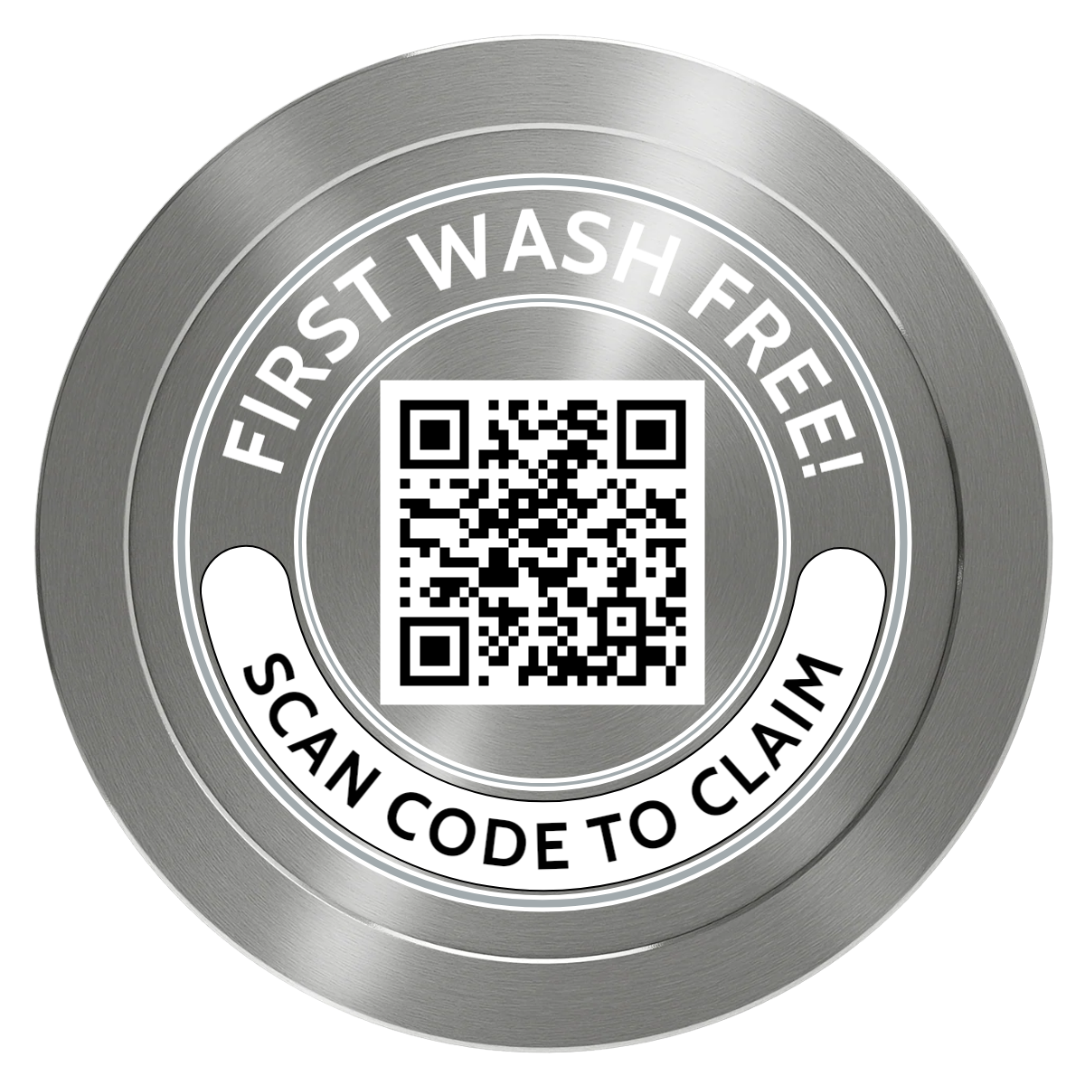 Car Wash Promotion Aluminum Poker Chips - Silver - Back