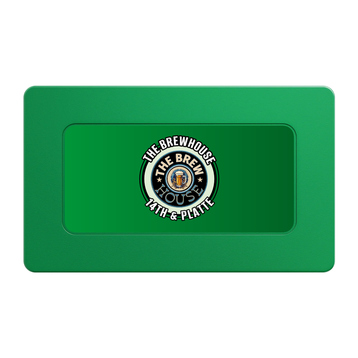 Ice Cold Beer Drink Token Rectangular Poker Chip Plaques - Green - Back