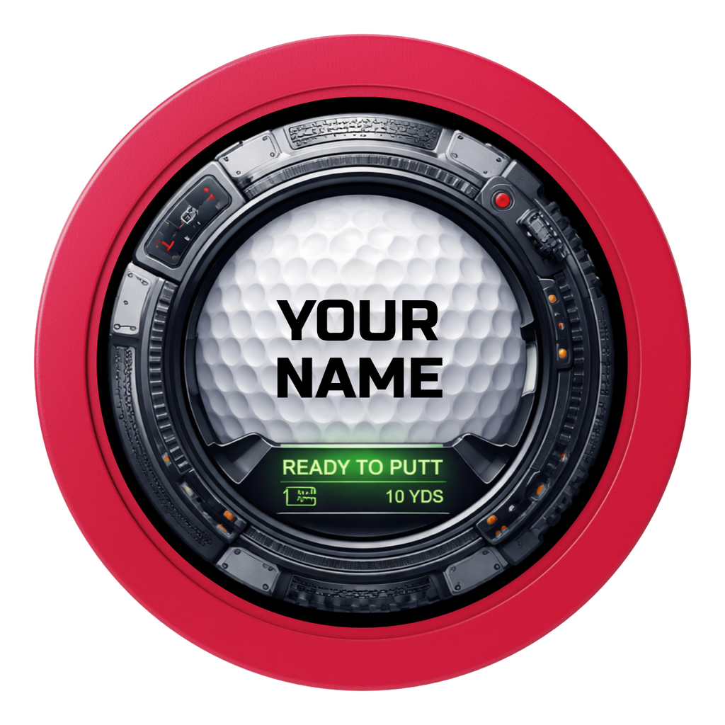 Auto Marked IV 2" Oversized Poker Chips - Red - Front