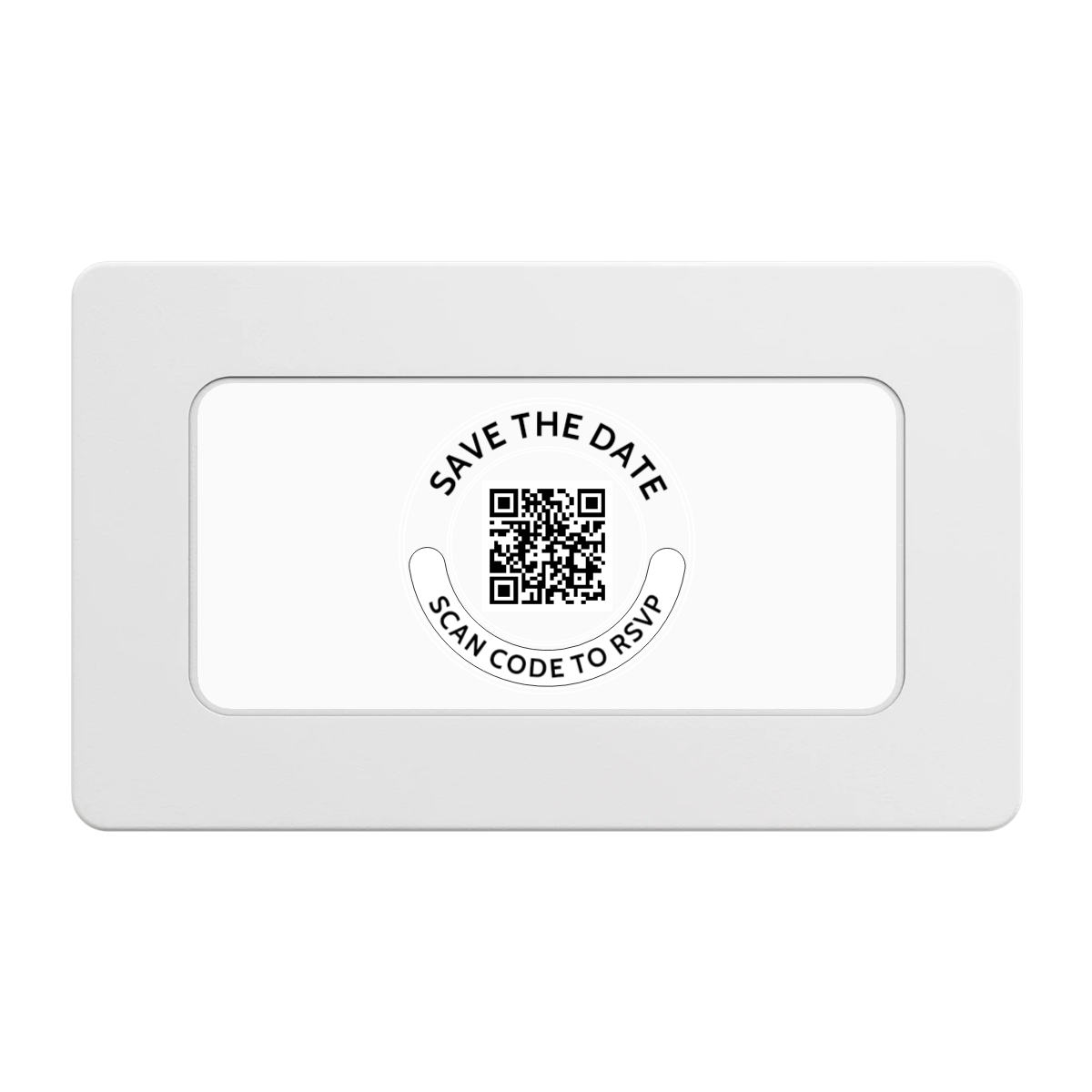 Save the Date Photo QR Code Rectangular Poker Chip Plaques - White - Back