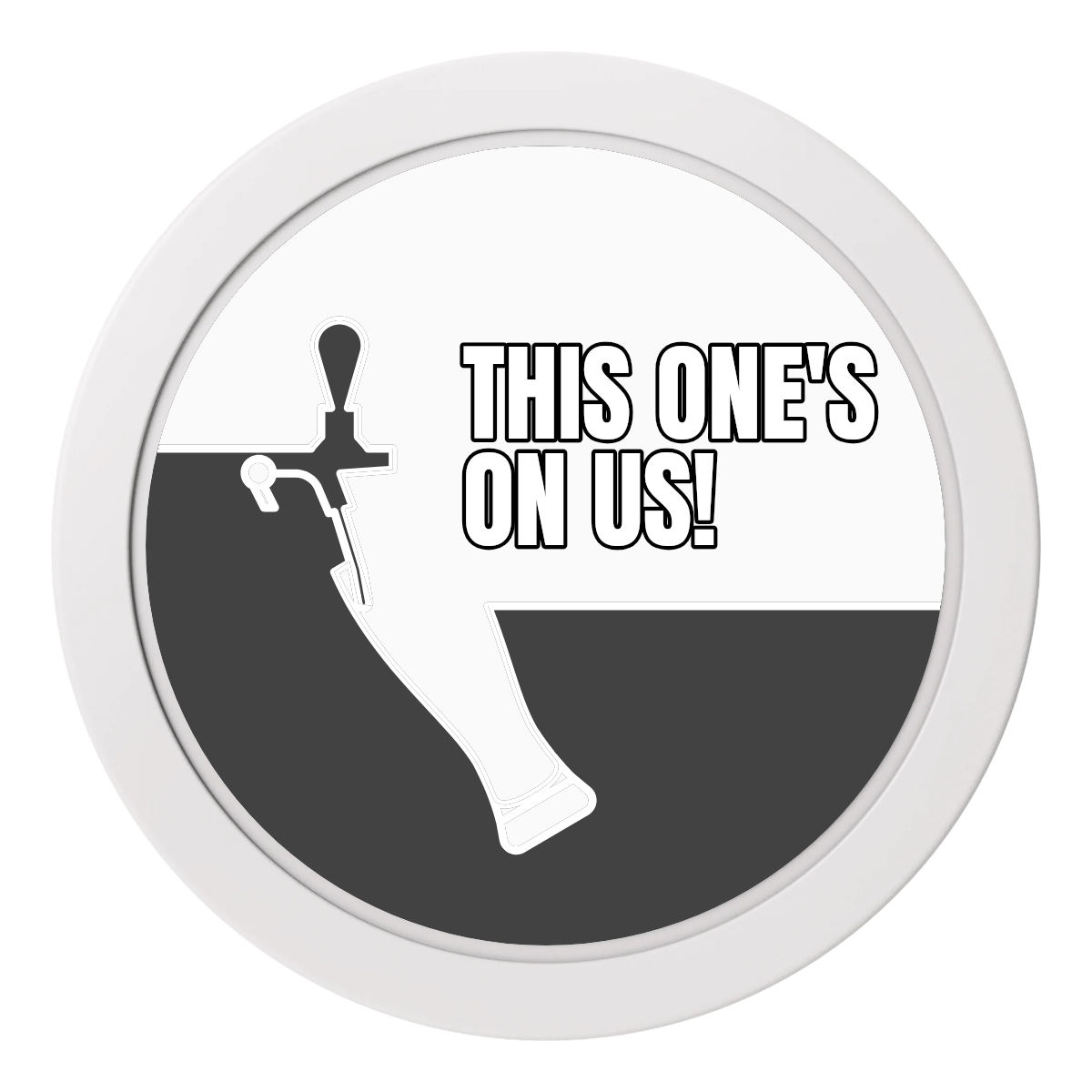 I'd Tap That 2" Oversized Poker Chips - White - Back