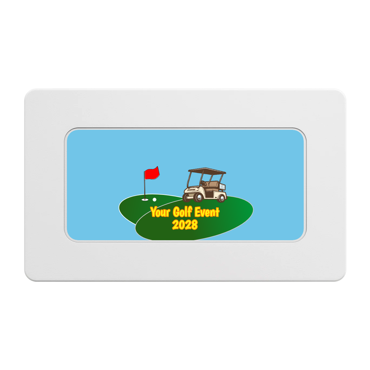 Going Golfing Today Rectangular Poker Chip Plaques - White - Front