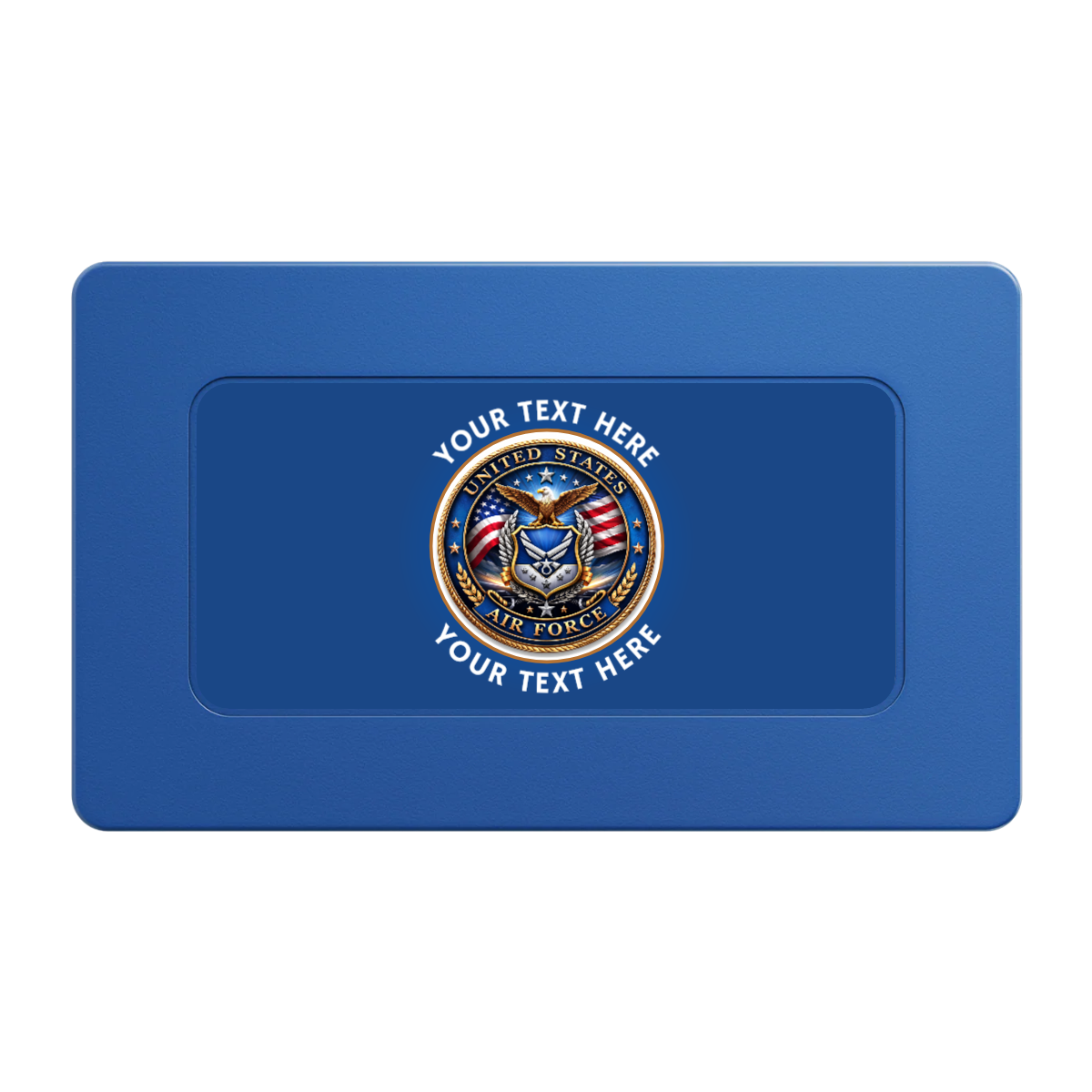 Air Force Rectangular Poker Chip Plaques - Blue - Front