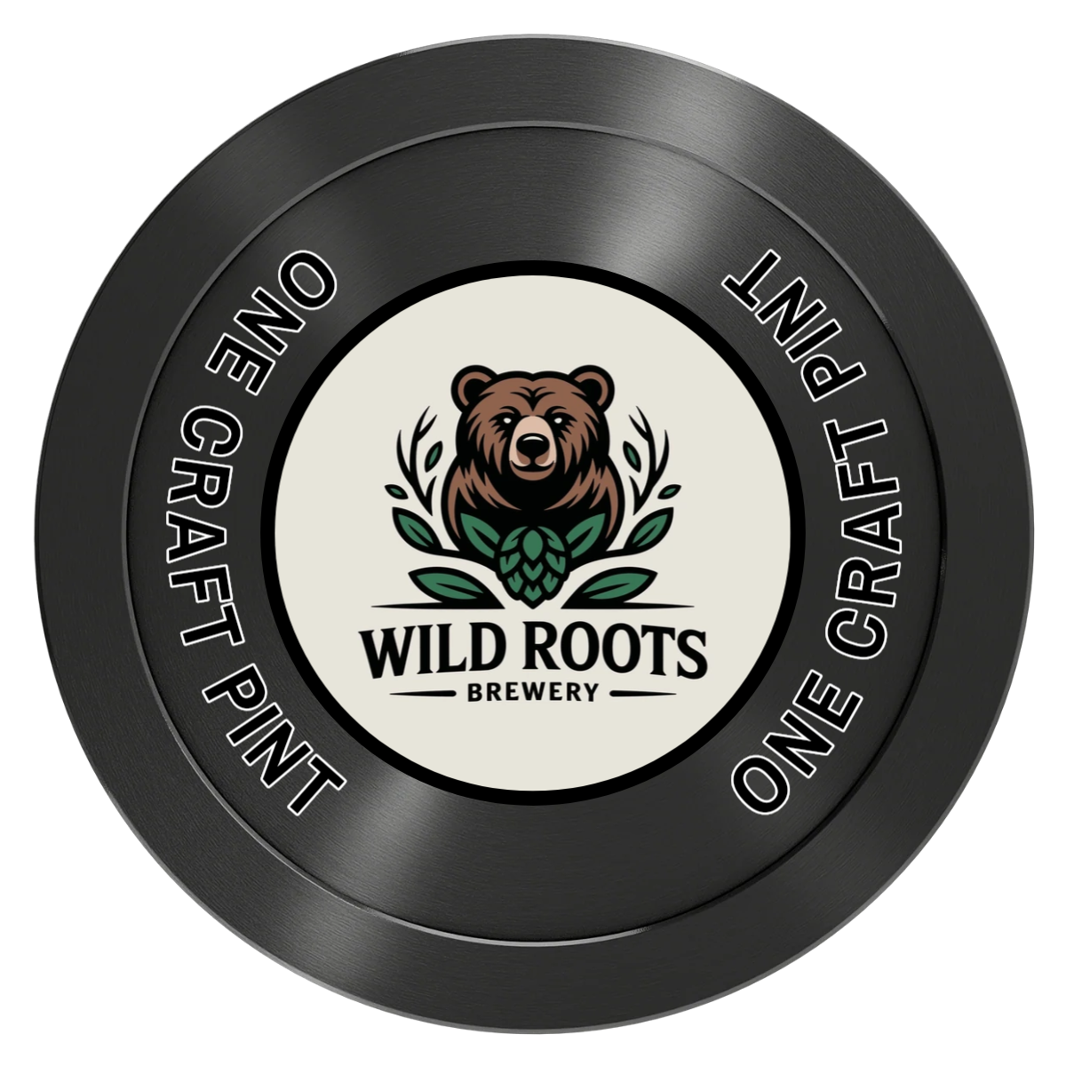 Drink On Us Aluminum Poker Chips - Black - Back
