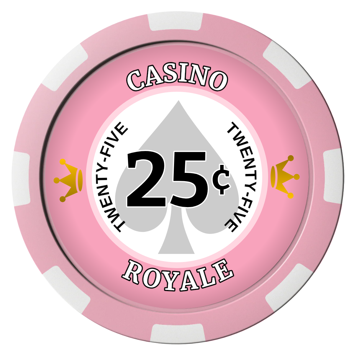Casino Royale Composite Poker Chips - Pink / 8 Spot - Front