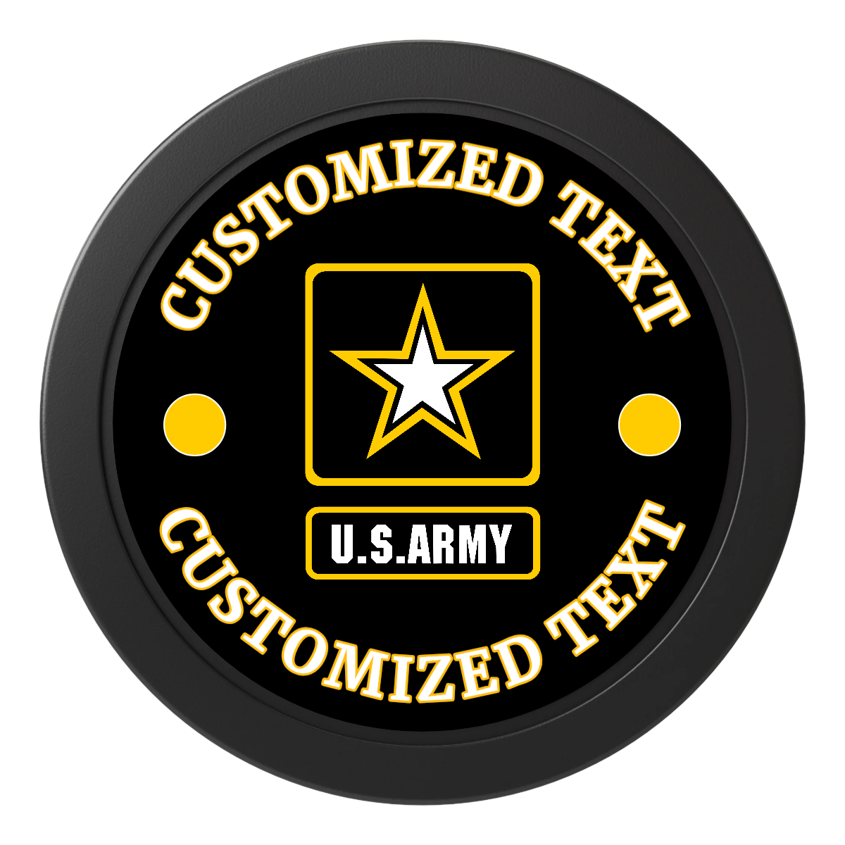 Army Strong 2" Oversized Poker Chips - Black - Front