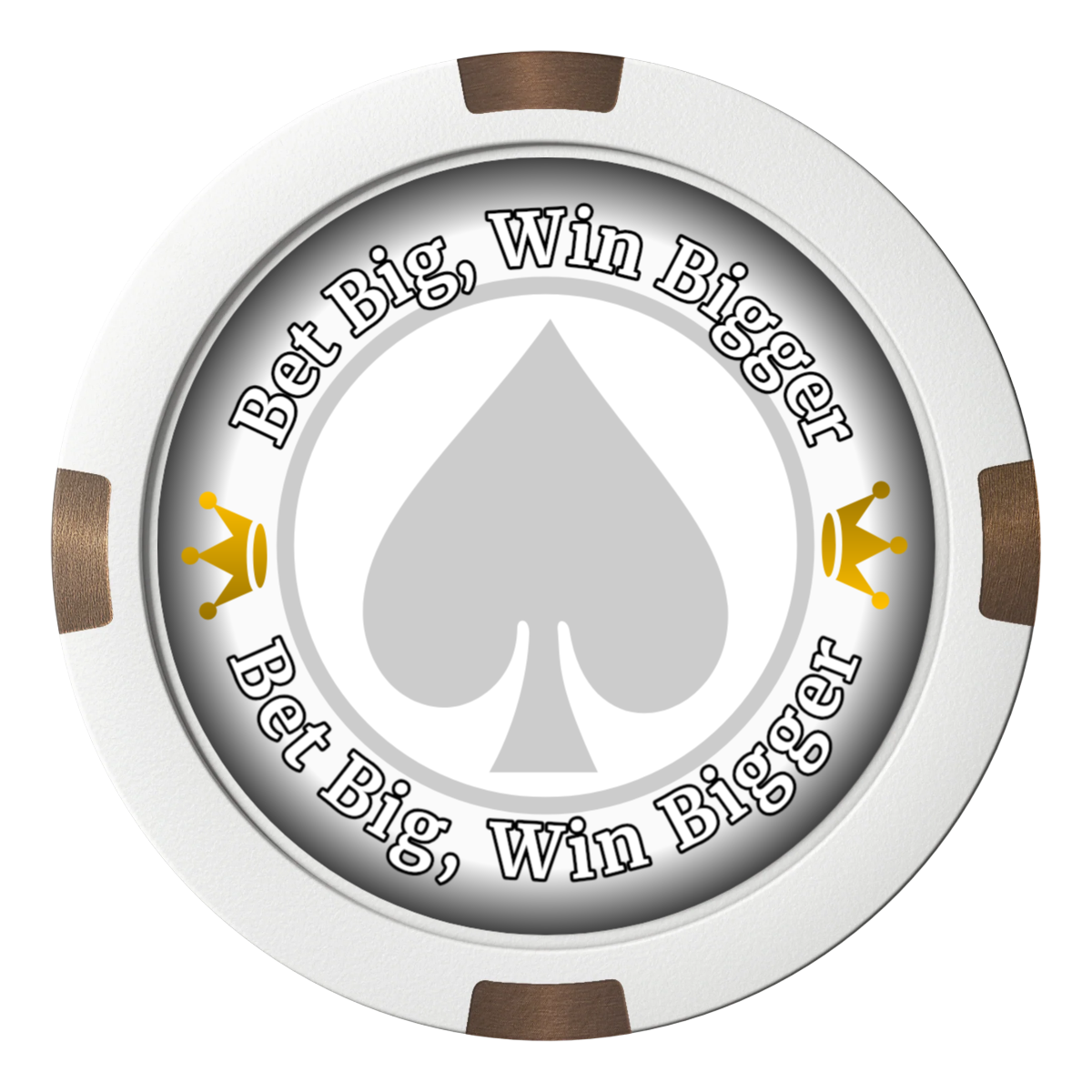 Casino Royale Composite & Metal Hybrid Poker Card Protectors - White - Front