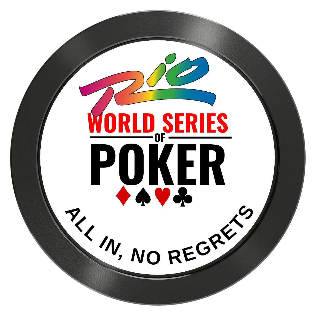 WSOP Aluminum Poker Card Guards - Black - Front