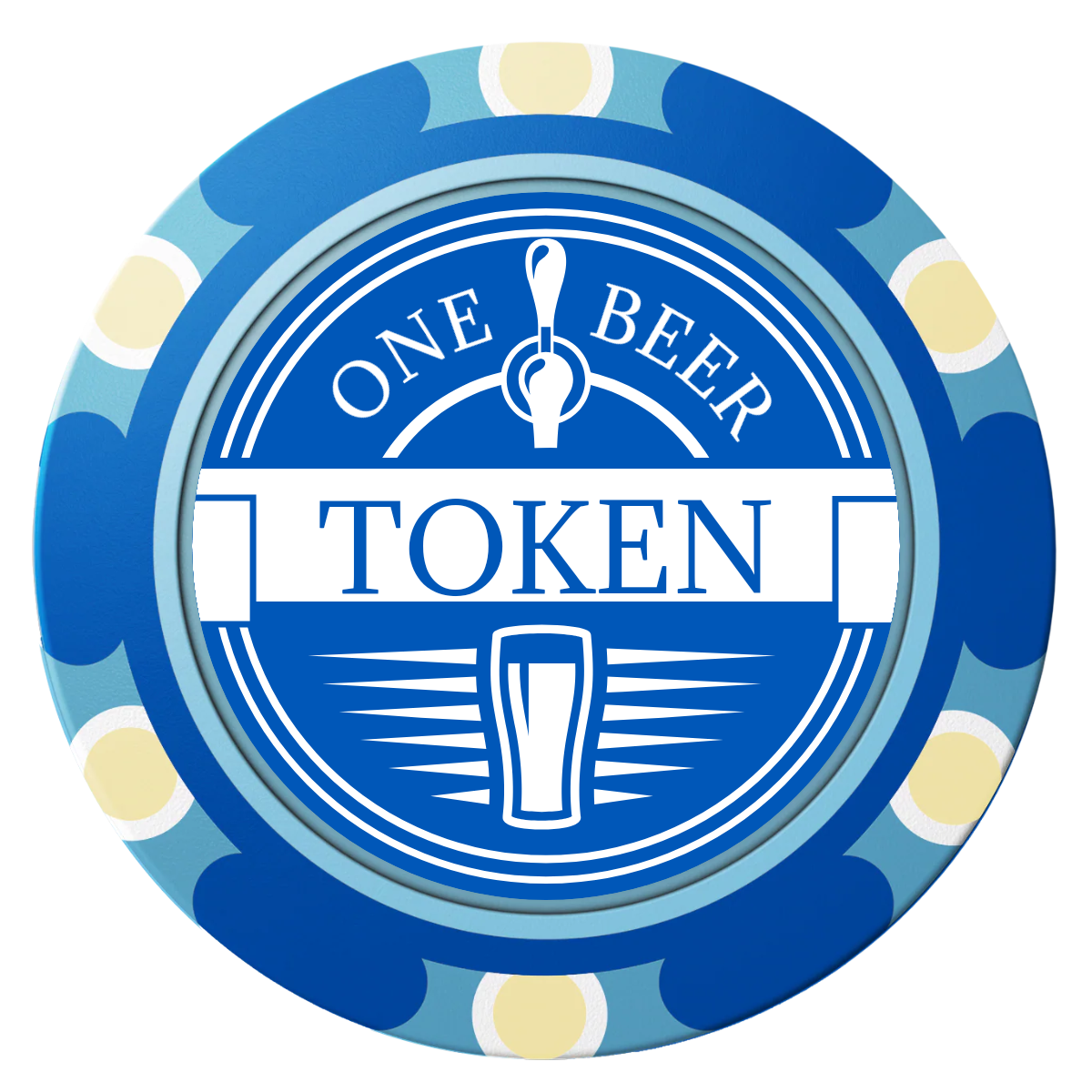 Tap Out Clay Poker Chips - Blue / Monte Carlo / 40mm - Back