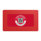 Save the Date Photo QR Code Rectangular Poker Chip Plaques - Red - Back