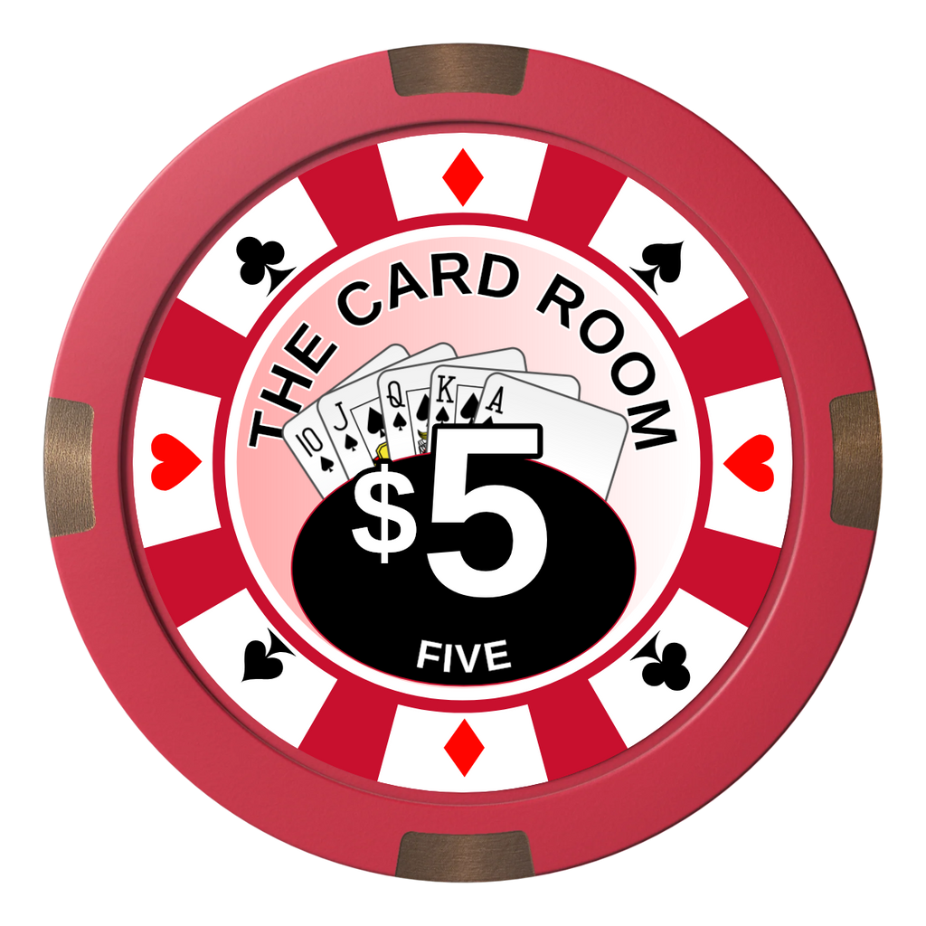 A Suitable Design Composite & Metal Hybrid Poker Chips - Red - Back