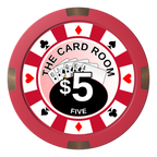 A Suitable Design Composite & Metal Hybrid Poker Chips - Red - Back