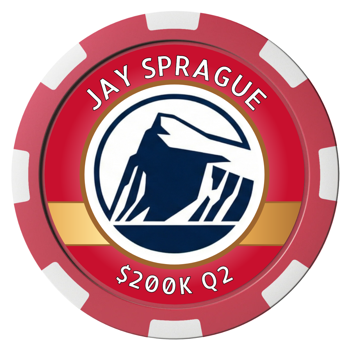 Top Sales Performer Composite Poker Chips - Black / 8 Spot - Back