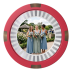 Be My Bridesmaid Simple Composite & Metal Hybrid Poker Chips - Red - Back