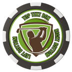 The Golfer Magnetic Composite Poker Chips - Black / 8 Spot - Back