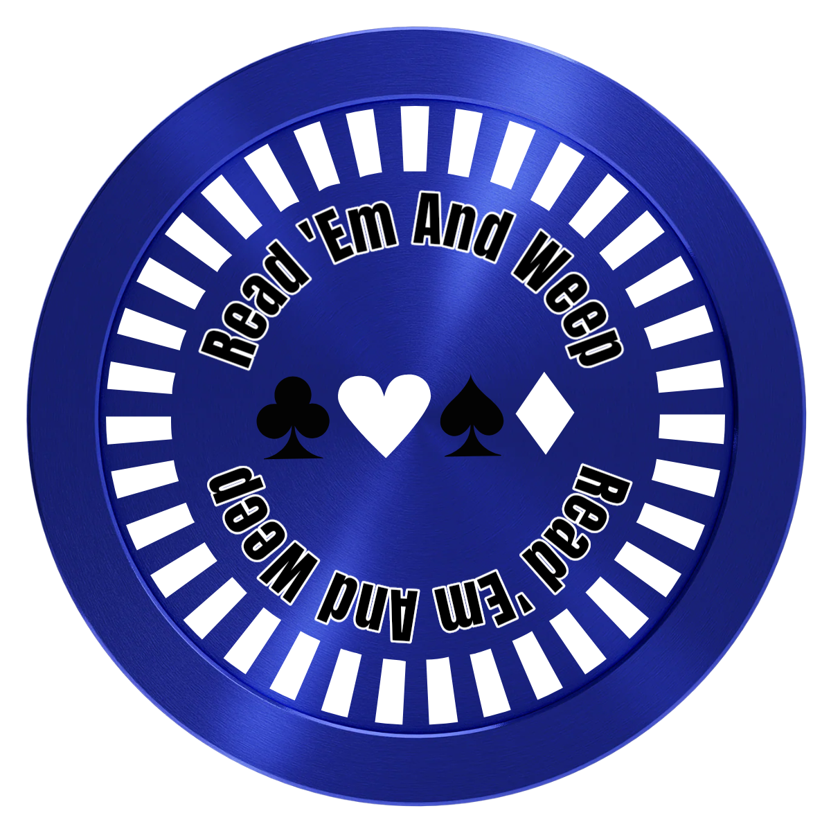Gabe's Poker Room Aluminum Poker Card Guards - Blue - Front