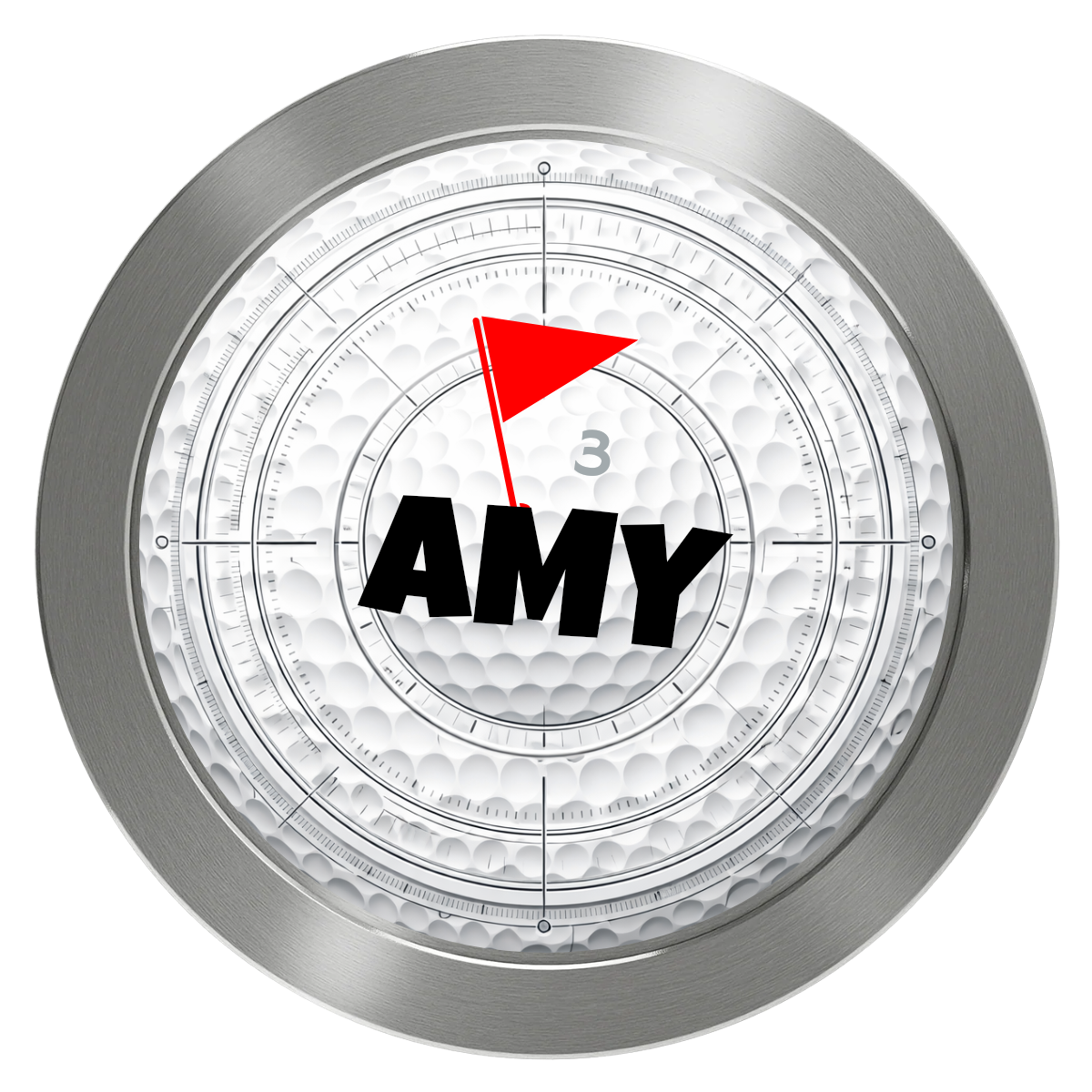 Ball Marcus Jr. Aluminum Poker Chips - Silver - Front