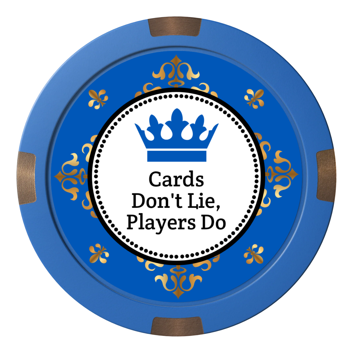 Monaco #001 Composite & Metal Hybrid Poker Card Protectors - Blue - Back