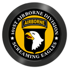 Army Airborne Aluminum Poker Chips - Black - Back